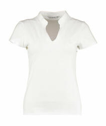 Kustom Kit Női csapott ujjú póló Kustom Kit Regular Fit Mandarin Collar Top XL/2XL (16/18), Fehér