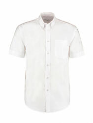 Kustom Kit Férfi rövid ujjú Ing Kustom Kit Classic Fit Workwear Oxford Shirt SSL L, Fehér