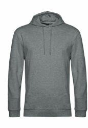 B&C Collection Férfi kapucnis hosszú ujjú pulóver B and C #Hoodie French Terry L, Heather Mid Szürke