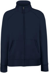 Fruit of the Loom Női Pulóver Hosszú ujjú Fruit of the Loom Lady-Fit Premium Sweat Jacket - S (10), Mély sötétkék (navy)