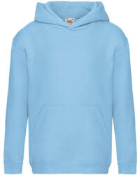 Fruit of the Loom Gyerek Pulóver Kapucnis Hosszú ujjú Fruit of the Loom Premium Hooded Sweat Kids - 140 (9-11), Ég kék