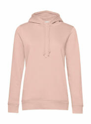 B&C Collection Női kapucnis hosszú ujjú organikus pulóver B and C Organic Hooded /women XS, Világos rózsaszín (Rózsaszín)