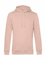 B&C Collection Férfi kapucnis hosszú ujjú organikus pulóver B and C Organic Hooded XL, Világos rózsaszín (Rózsaszín)
