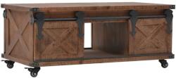 vidaXL Măsuță de cafea, lemn masiv de brad, 91 x 51 x 38 cm, maro (246119) - vidaxl
