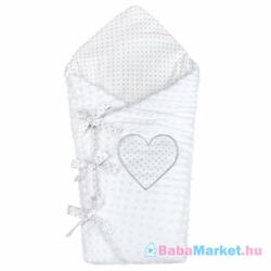NEW BABY Luxus megkötős pólya Minka New Baby fehér 75x75 cm - babamarket
