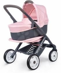 Smoby Cărucior combinație triplă Powder Pink 3in1 Maxi Cosi&Quinny Smoby adânc și sport cu pătuț portabil pentru păpușă de 42 cm (SM253117)