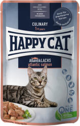 Happy Cat Culinary Meat in Sauce Atlantik-Lachs l Alutasakos eledel ízletes lazaccal macskáknak (6 x 85 g) 510 g
