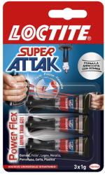 LOCTITE Super Attak Power Flex Mini Trio pillanatragasztó 3x1 g (2733276)