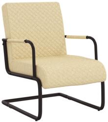 vidaXL Scaun tip consolă, crem, piele ecologică (325782)