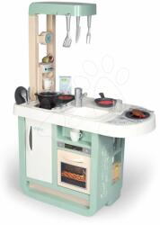 Smoby Bucătărie cu sunete Cherry Kitchen Green Smoby cu măsuță cuptor frigider și 25 de accesorii (SM310911)