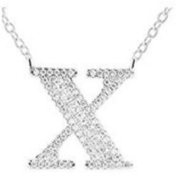 Ékszerkirály Ezüst nyaklánc betű medállal, X (33061022621_19)