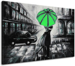 Gario Kézzel festett kép Zöld csók az esoben Méret: 120 x 80 cm