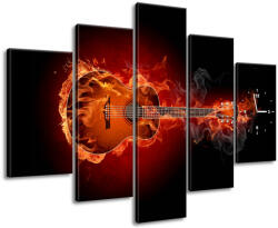 Gario Órás falikép Égo gitár - 5 részes Méret: 150 x 105 cm