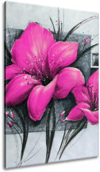 Gario Kézzel festett kép Gyönyöru rózsaszín pipacsok Méret: 70 x 100 cm