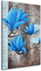 Gario Kézzel festett kép Gyönyöru kék magnólia Méret: 70 x 100 cm