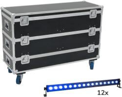  EUROLITE Set 12x LED IP T-Bar 16 QCL Bar + Case with wheels (20000888) - showtechpro
