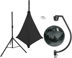  EUROLITE Set Mirror ball 50cm black with stand and tripod cover black (20000709) - showtechpro