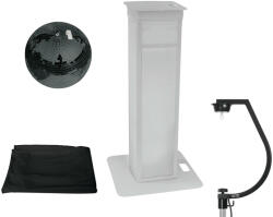 EUROLITE Set Mirror ball 30cm black with Stage Stand variable + Cover black (20000715) - showtechpro