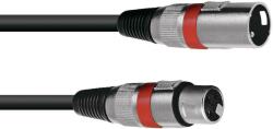 Omnitronic XLR cable 3pin 5m bk/rd (3022050R)