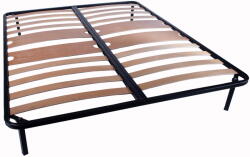 Confort Metal Somiera cu picioare pentru supraponderali, cu lamele late pe mijloc 200 x 80 cm