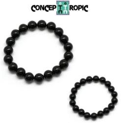  Bratara Obsidian Negru Diametru 56 mm - Rotund - 10x10 mm - 1 Buc