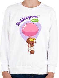 printfashion Bubblegum lover - Gyerek pulóver - Fehér (5275181)