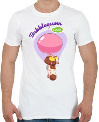 printfashion Bubblegum lover - Férfi póló - Fehér (5274987)