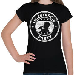 printfashion Legénybúcsú party - Női póló - Fekete (5268433)