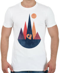printfashion Mókus és hegyek 1 - Férfi póló - Fehér (5236951)