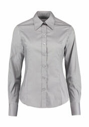 Kustom Kit Női hosszú ujjú blúz Kustom Kit Women's Tailored Fit Premium Oxford Shirt 2XL, Ezüstszürke
