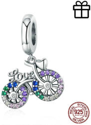 GALAS Talisman din argint 925 Crystal Bike Bicycle (SCC1082)