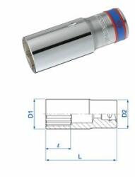 KING TONY kézi hosszú dugókulcs 1/2" 9mm 6* CRV (423509M)