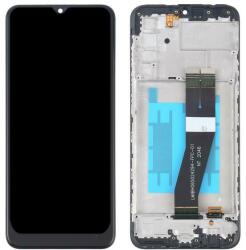 NBA001LCD1008128 Samsung Galaxy M02s fekete LCD kijelző érintővel kerettel előlap (NBA001LCD1008128)