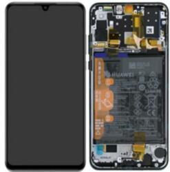 02353FPX Huawei P30 Lite New Edition fekete gyári LCD kijelző kerettel előlap 48MP (02353FPX)