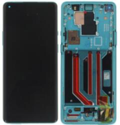 1091100168 OnePlus 8 Pro gyári OLED kijelző éritővel zöld kerettel, előlap (1091100168)