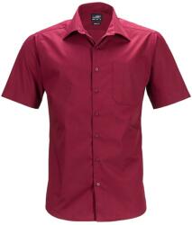 Daiber Cămașă pentru bărbați cu mânecă scurtă JN644 - Vin | 2XL (JN644-1748572)