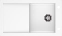 AXIS KITCHEN TRAMONTANA gránit mosogató automata dugóemelő, szifonnal, fehér, beépíthető (AX-1705)