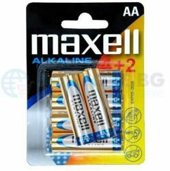 Maxell Алкална батерия MAXELL AA, LR-6, 4+2 бр. в опаковка, 1.5V (ML-BA-LR6-4plus2) - Allstore