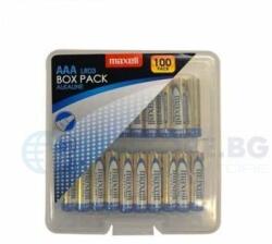 Maxell Алкални батерии MAXELL LR03 AAA 10x10 бр / 100 бр. в PVC кутия (ML-BA-LR03-100PK-PVC) - Allstore