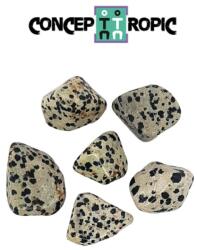  Jasp Dalmatian Rulat Natural - 22-30 x 17-23 mm - ( L ) - 1 Buc