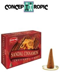 HEM Conuri Parfumate HEM Sandal Cinnamon - Alchimia Pacii si Abundentei - Incense Cones - 1 Set