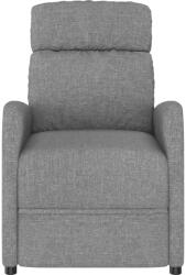 vidaXL Fotoliu de masaj, gri deschis, material textil (289706)