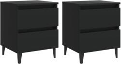 vidaXL Noptiere, 2 buc. , negru, 40x35x50 cm, PAL (805872)