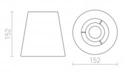 Rendl light studio CONNY 15/15 shade Polycotton alb/alb PVC max. 28W (R11800)