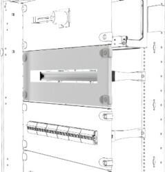Gewiss WINDOW PANEL - WITH DIN RAIL - QDX - 35 module - 850X150MM (GWD3304)
