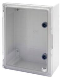 Gewiss Watertight Board With Transparent Door Fitted With Lock - Gwplast 120 - 396x474x160 - Ip55 - Grey Ral 7035 (gw44821)