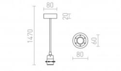 Rendl light studio HEX Corp de iluminat suspendat set BB+BC+CHF+CHC1 230V E27 28W (R11909)