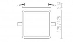 Rendl light studio HUE SQ 17 corp de iluminat incastrat alb 230V LED 18W 3000K (R12780)