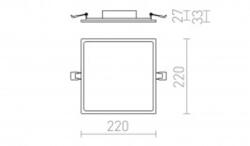 Rendl light studio SLENDER SLIM SQ 22 corp de iluminat incastrat negru crom 230V LED 30W 3000K (R12174)