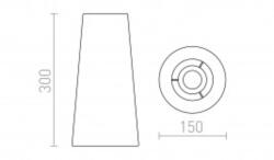 Rendl light studio CONNY 15/30 table shade Polycotton negru/cupru foil max. 23W (R11370)